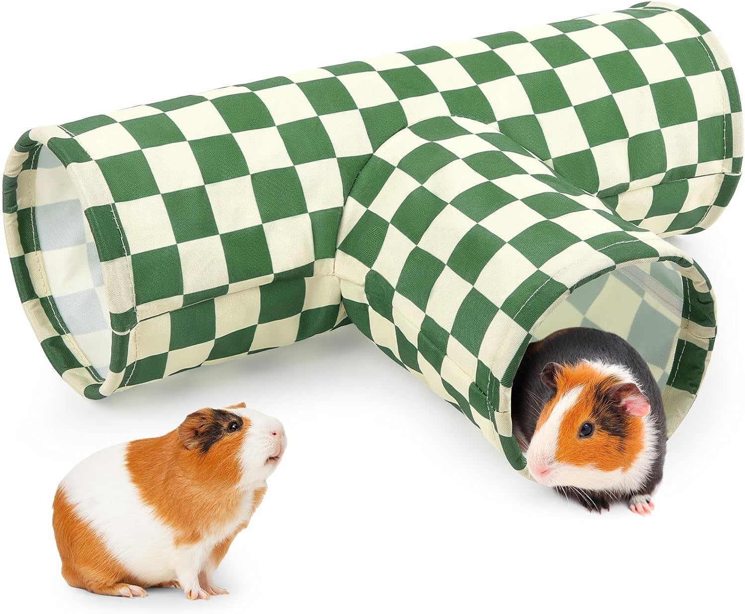 bienbee-guinea-pig-tunnel-3-way-washable-guinea-pig-hideout-foldable-rabbit-tunnel-guinea-pigs-toys-for-bunny-hamster-chinchilla-ferret-rabbit-guinea-pigs-accessories-mushroom-guinea-pig-hideout-portable-tubes-with-cute-print-high-dense-fabric-for-small-pets-hiding-resting-playing-and-exploring