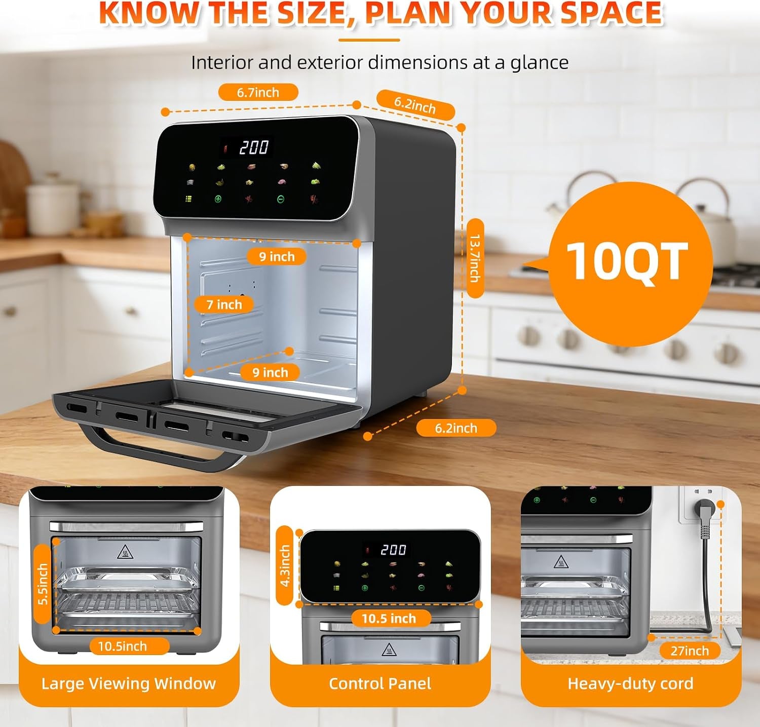 air-fryer-oven-combo-10-qt-all-in-one-oven-digital-display-with-10-presets-60-mins-timer-automatic-shut-off-can-be-used-to-make-pizza-bread-seafood-and-dried-fruits-and-vegetables