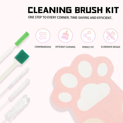 9PCS Pet Water Fountain Cleaning Kit with Compressed Sponge and Storage Box | Dog and Cat Water Fountain Brushes Fit Most Pet Water Dispensers,Pet Drinking Dispenser Cleaning Kit Cleaning Brush2
