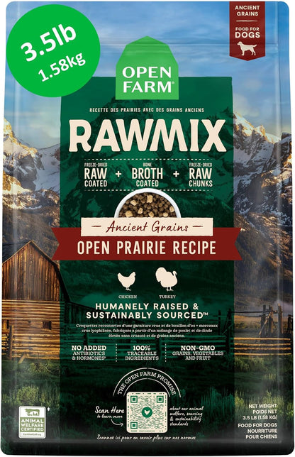 Open Farm Rawmix Ancient Grains Dry Dog Food, Wild Ocean Kibble, 20Lb Bag | Wild-Caught Whitefish, Salmon and Rockfish, Freeze Dried Raw Chunks, 100% Traceable Ingredients, Non-Gmo Fruits & Veggies.18