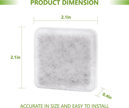 Pet Water Fountain Charcoal Replacement Filters, Pack of 6 | Compatible with Petmate Replendish Mason Gravity Waterer, Cat Fountain Dog Water Bowl Dispenser Carbon Filters Replacement4