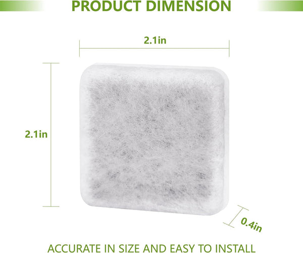 Pet Water Fountain Charcoal Replacement Filters, Pack of 6 | Compatible with Petmate Replendish Mason Gravity Waterer, Cat Fountain Dog Water Bowl Dispenser Carbon Filters Replacement4