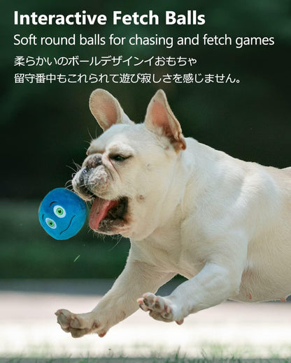 SCHITEC Squeaky Dog Toys, [6 Pack] Soft Stuffed Plush Balls with Squeakers, Interactive Fetch Play for Puppy Small Pets4