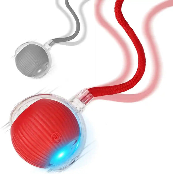 Goosheep 2PK Automatic Rolling Interactive Cat Toys Ball for Indoor Cat Dog | Red&Grey, 3 Modes, LED Light, 360° Smart Automatic Rolling, Suitable for Multi-Cat Families, for Indoor Cats and Small Dogs1