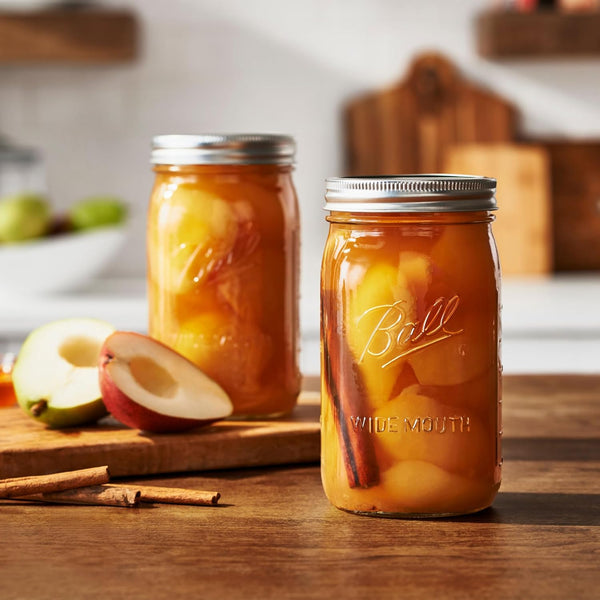 Quart (32Oz) Jar with Silver Lid, Wide Mouth, Set of 26