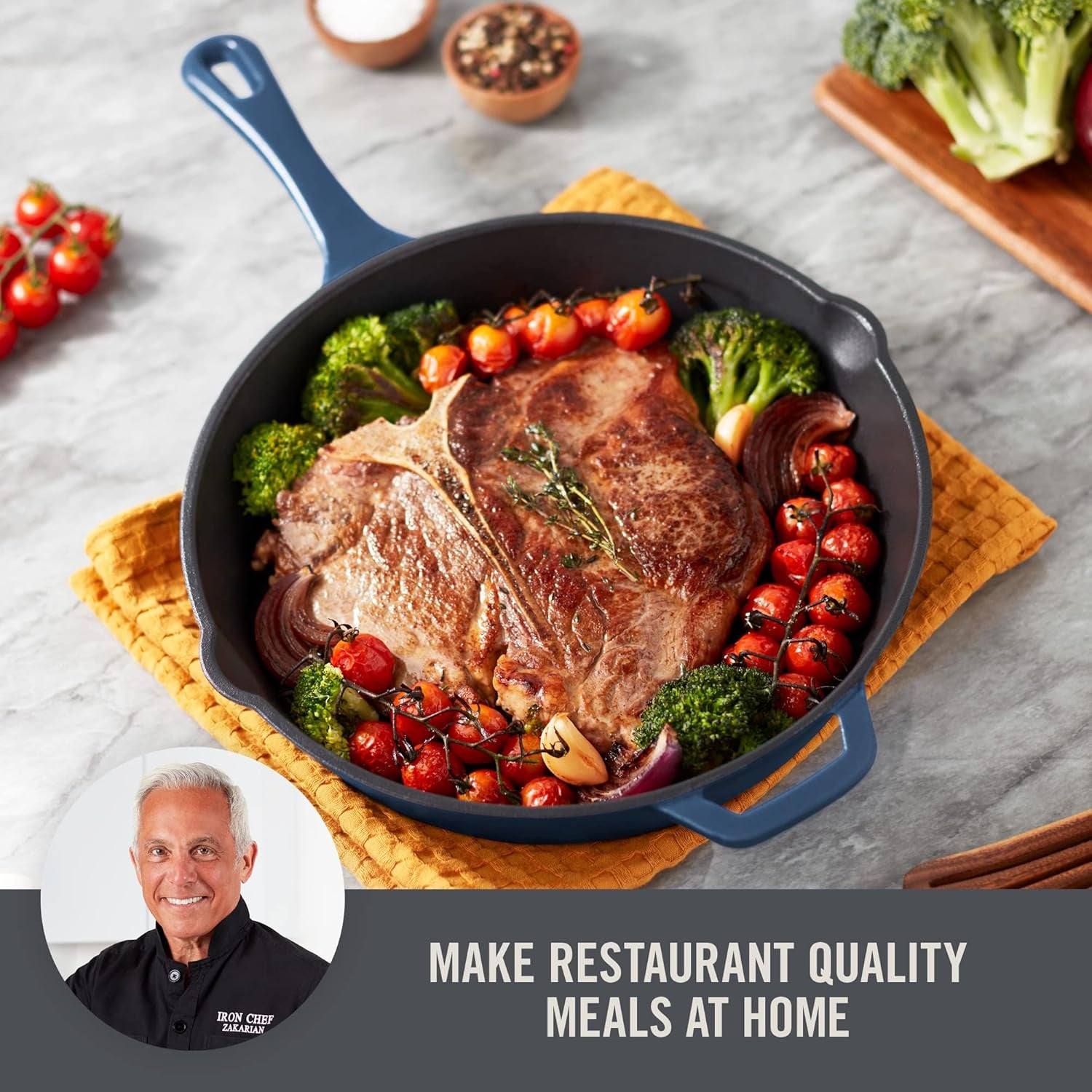 zakarian-by-11-inch-nonstick-cast-iron-skillet-titanium-ceramic-coated-frying-pan-blue