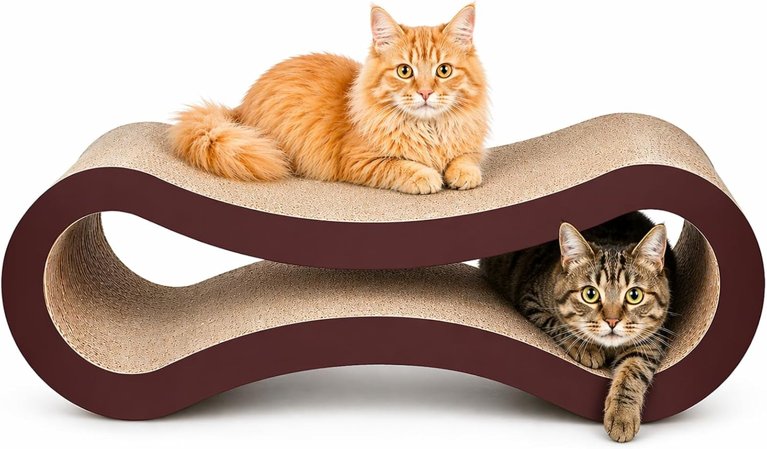 fluffydream-37-cat-scratching-post-natural-sisal-rope-scratcher-with-dangling-teaser-ball-and-covered-with-soft-plush-for-kittens-and-adult-cats-sand-color