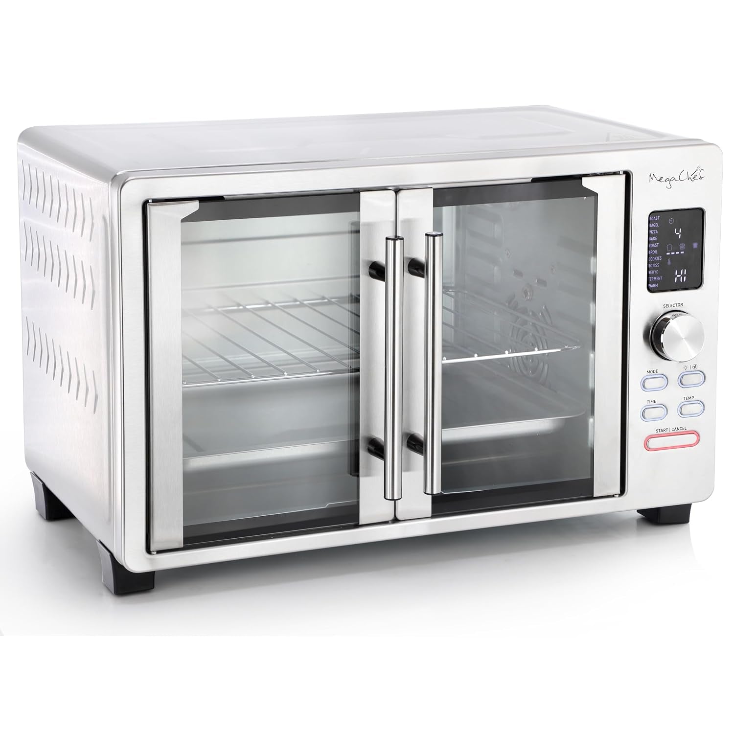 30-quart-digital-french-door-multi-function-convection-toaster-oven-with-rotisserie-set-toast-bagel-pizza-bake-roast-broil-cookies-dehydrate-more-presets