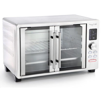 30 Quart Digital French Door Multi-Function Convection Toaster Oven with Rotisserie Set & Toast, Bagel, Pizza, Bake, Roast, Broil, Cookies, Dehydrate & More Presets2