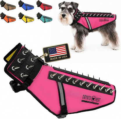Coyotevest Dog Harness, Stab-Resistant Coyote Vest, Small, Neon Pink | Reflective Stab-Resistant Vest Helps Protect Small Dogs from Coyotes, Aggressive Dogs and Birds of Prey, Made in the USA1