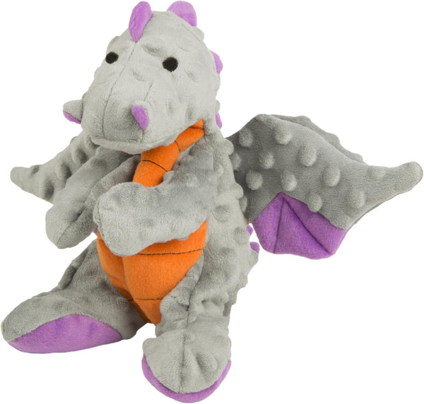 Godog Bubble Plush Dragons Squeaky Dog Toy, Chew Guard Technology - Coral, Large11