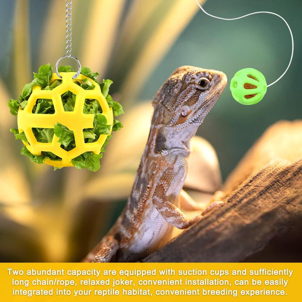bearded-dragon-enrichment-toys-feeder-ball-set-vegetable-feeder-ball-bell-ball-exercise-balls-interactive-feed-toys-bells-reptile-tank-accessories-for-reptile-lizard-gecko-yellow