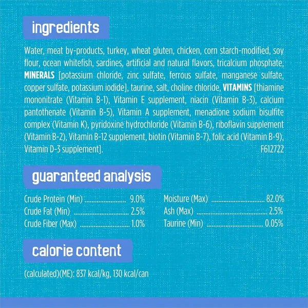 Purina Friskies Wet Cat Food, Shreds with Whitefish & Sardines in Sauce - (Pack of 24) 5.5 Oz. Cans7