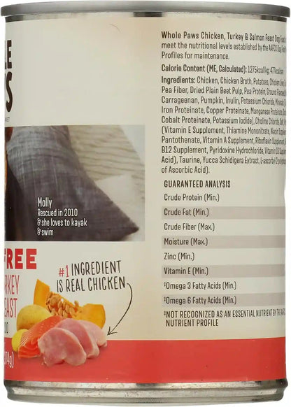 Whole Paws, Whole Paws, Chicken, Turkey and Salmon Dog Food, 13.2 Ounce5