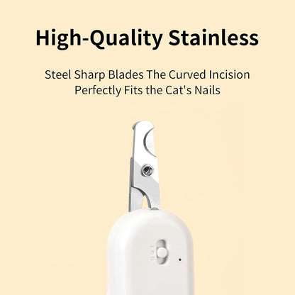 PAKEWAY Pet Nail Clipper with LED & -U-V Light, Cat Claw Trimmer with Ultra Bright LED Light for Nail Bloodline to Avoid over Cutting, Sharp Angled Blade Grooming Tool for Dog Cat Rabbit Small Animals6