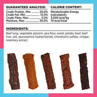 BIXBI Liberty Functional Healthy Hip and Joint Dog Jerky Treats, Beef Recipe, 5 Ounce6