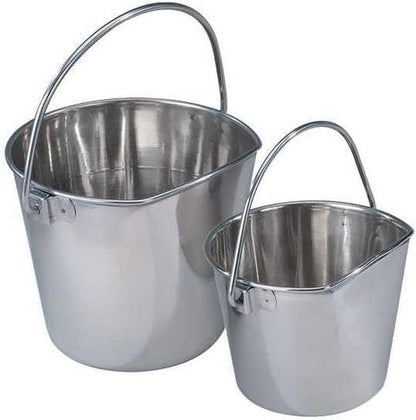 Pro Select Stainless Steel Pet Pail, 1-Quart Size – Heavy Duty Flat Sided Pail Great for Providing Water in Pet Kennels1