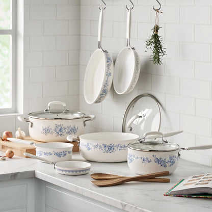 12-Piece Aluminum Ceramic Cookware Set - Nonstick Pots & Pans for Effortless Cooking2