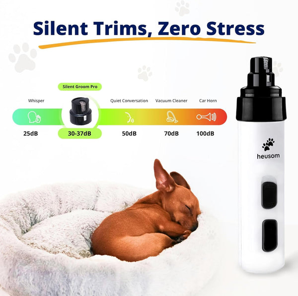 Silent Groom Pro Pet Nail Grinder | Whisper Quiet Claw Trimmer for Dogs, Cats and Other Animals | Safe & Stress Free Nail Grooming, Ideal for Sensitive Dogs of All Breeds & Sizes3