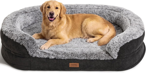 FUKUMARU Large Thickened Dog Couch Bed, Orthopedic, Waterproof & Washable | Heavy Duty Dog Sofa with 4" Extra-Thick Egg-Crate Foam, Relieves Joint Pressure, Fully Removable, Fits Medium to Large Dogs11