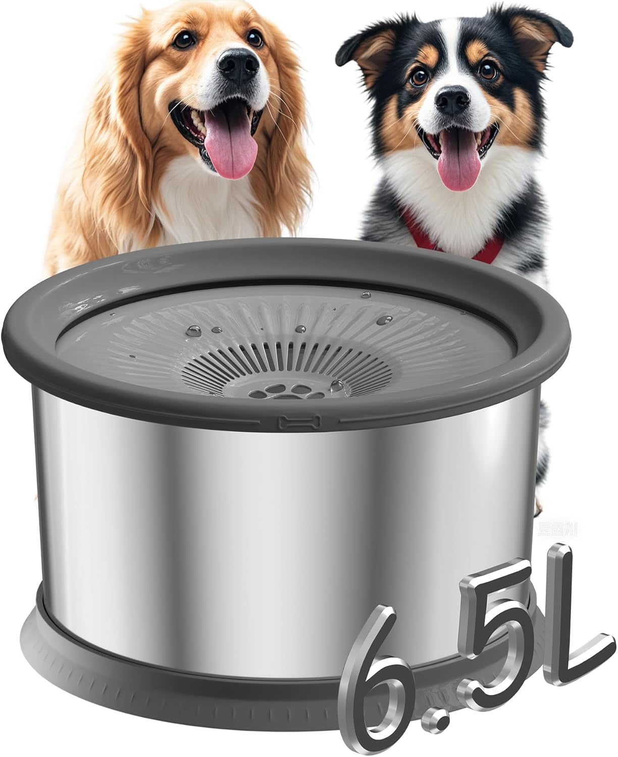 6-5l-dog-water-bowl-no-spill-1-6-gallon-stainless-steel-water-bowl-for-dogs-220oz-large-capacity-no-splash-slow-drinking-feeder-with-anti-slip-mat-for-messy-drinkers-6-5l-2-filters
