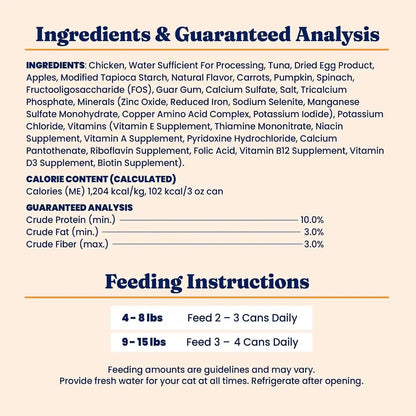 Solid Gold Wet Cat Food Pate for Indoor Cats - Healthy Canned Cat Food Pate W/Real Chicken, Omega Fatty Acids, Vitamins & Minerals - Grain Free & Gluten Free Can Meals for Cats & Kittens - 24Ct/3Oz10