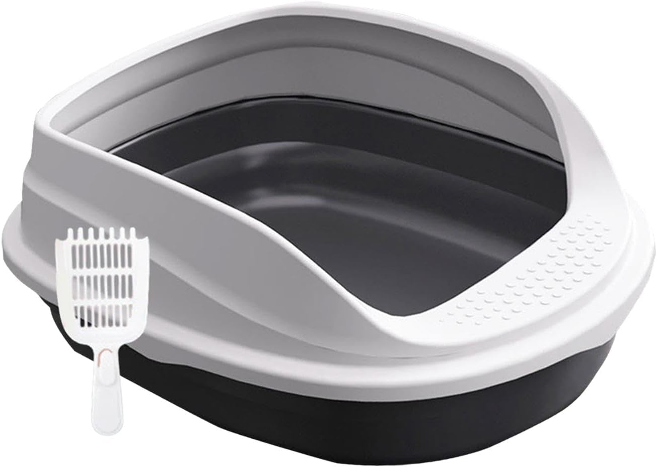 pet-litter-pan-with-scooper-open-top-litter-box-with-high-sides-non-slip-bottom-easy-to-clean-cat-litter-tray-for-indoor-cats-45cm