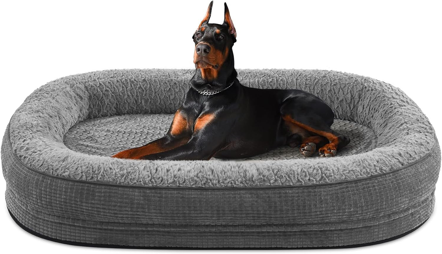 joejoy-orthopedic-dog-beds-large-sized-dog-xl-egg-crate-memory-foam-pet-couch-bed-with-bolster-sides-waterproof-lining-removable-washable-cover-non-slip-bottom-grey