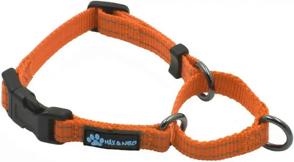 Max and Neo Nylon Martingale Collar - We Donate to a Dog Rescue for Every Collar Sold (Medium, Orange)7