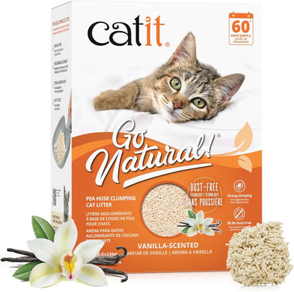 Catit Go Natural Pea Husk Clumping Cat Litter, 12.3 Lb, Natural1