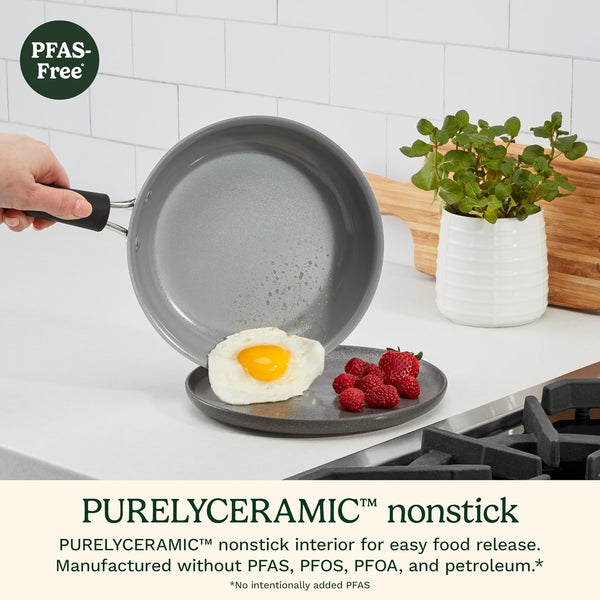 , 3-Pc Classic Ceramic Nonstick Skillet Set, Amazon Exclusive, 35C22-3BK3