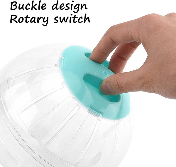 Hamster Exercise Ball, 5.7 Inch Transparent Running Wheel for Dwarf Hamsters to Reduce Boredom and Increase Activity4