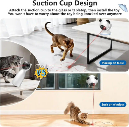 Saolife Laser Cat Toys for Indoor Cats, Truly Random Trjajectory, Suction Cup Design, Run Quiet, Interactive Cat Toy Automatic3