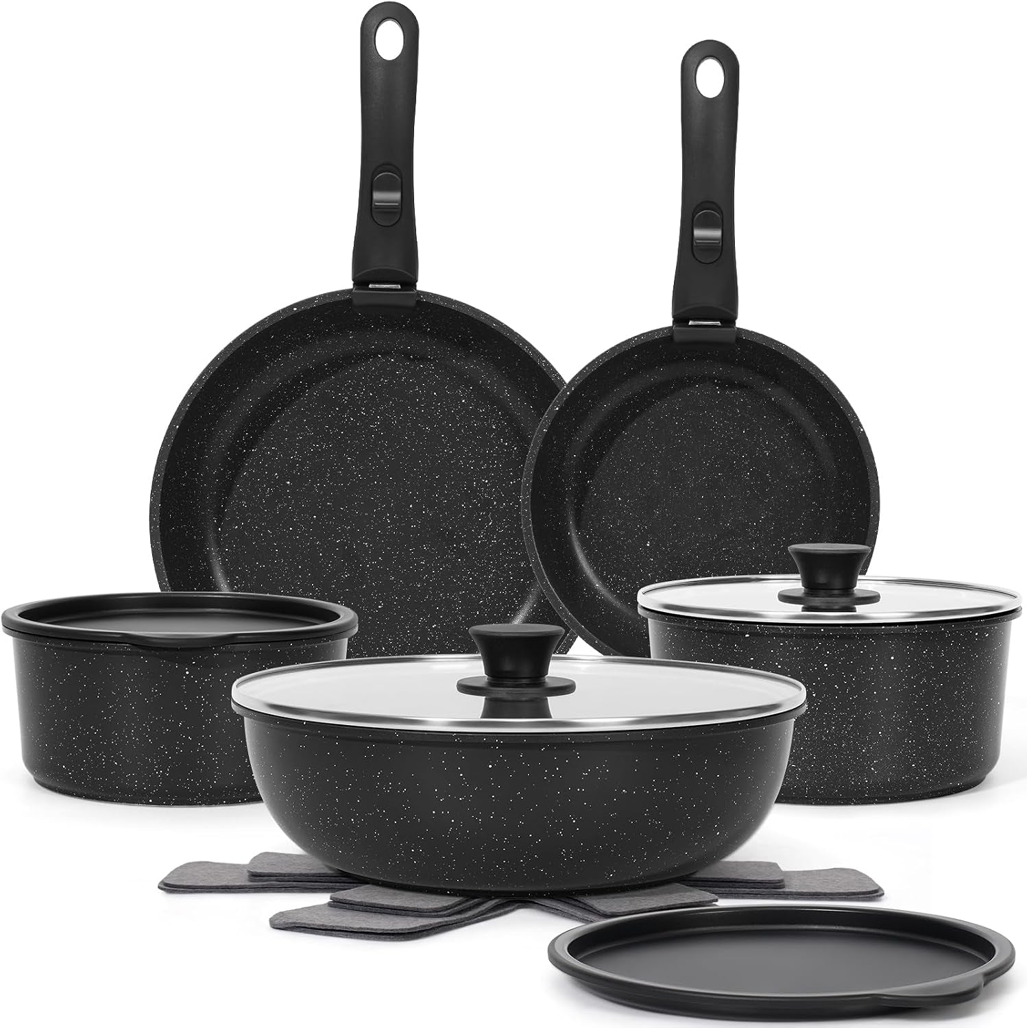 15pcs-pots-and-pans-set-non-stick-detachable-handle-induction-nonstick-black-aluminum-granite-coating-induction-ready-rv-kitchen-stackable-design-space-saving-for-small-kitchens