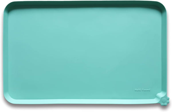 Hoki Found -Waterproof Pet Feeding Mats with High Lips - Multiple Size and Colors for Dogs, Cats & Others-G14