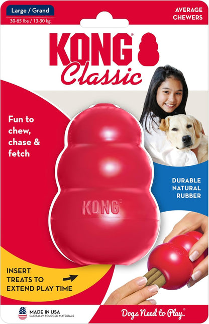 KONG Classic Stuffable Dog Toy - Fetch & Chew Toy for Dogs - Treat-Filling Capabilities & Erratic Bounce for Extended Play Time - Durable Natural Rubber Material - for Large Dogs10