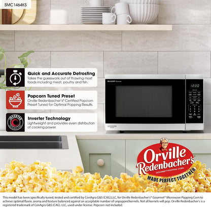 SMC1464KS 1.4 Cu. Ft. 1100W Stainless Steel Countertop Microwave Oven2