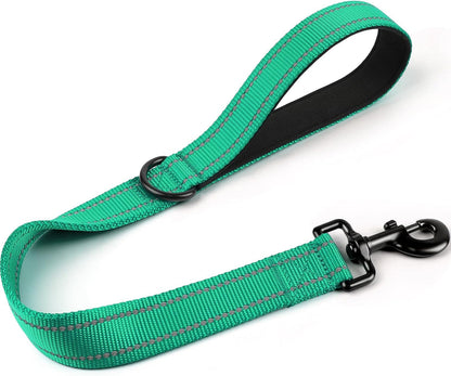 Joytale Short Dog Leash for Close Control & Training, 18", Black | Padded Comfort Handle, Reinforced Nylon Webbing, Secure Metal Clip, for Busy Streets & Heel Training20