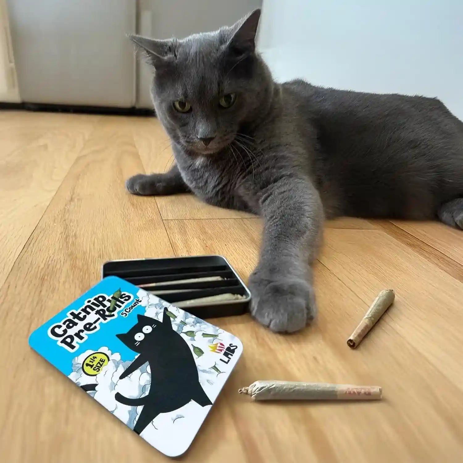 lit-labs-catnip-joint-5-organic-pre-rolls-papers-to-fix-a-bad-cattitude-funny-cat-toy-for-indoor-cats-with-existential-dread