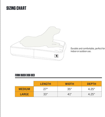 Carhartt Durable Canvas Pet Bed, Water Resistant Firm Duck Dog Bed, Carhartt Brown, Large5