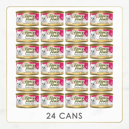 Purina Fancy Feast Classic Pate Wet Cat Food, 3 Oz Cans, 24-Pack4