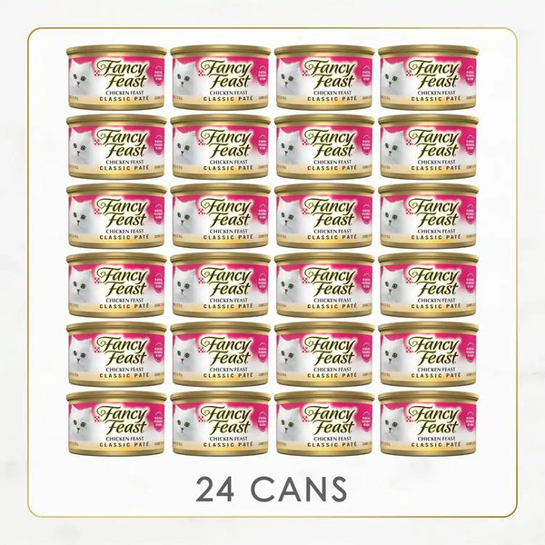 Purina Fancy Feast Classic Pate Wet Cat Food, 3 Oz Cans, 24-Pack4