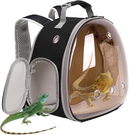 Bearded Dragon Travel Carrier,Lizards Carrier, Small Animal Travel Carrier for Sugar Glider Hedgehog Rat Parrot Bird Guinea Pig, Portable Guinea Pig Travel Bag for 225