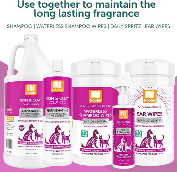 Nootie Japanese Cherry Blossom Spritz for Dogs & Cats, Long-Lasting | 8Oz, Conditions & Moisturizes Fur, Spray-In Formula, No Rinse Needed5