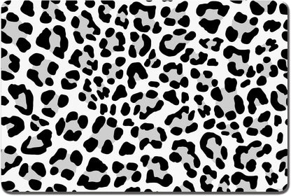 Rnivvi Dog Food Mat, 12" X 19" Footprint Absorbent Dog Cat Bowl Mat for Food and Water, Cute Anti-Slip Rubber Pet Feeding Rug Protect Floors, Puppy Placemat for Feeding & Watering Supplies, Black12