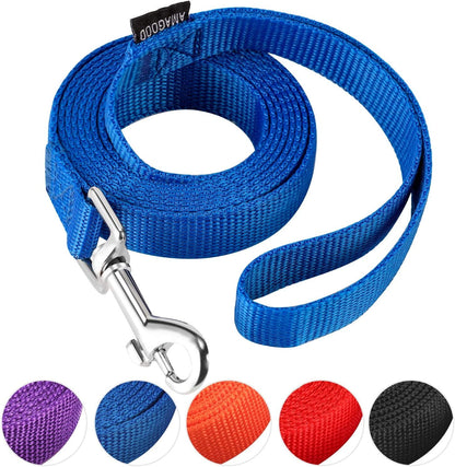 AMAGOOD 6 FT Puppy/Leash, Strong Traditional Style with Easy to Use Collar Hook, Great for Small, Medium and Large Dogs (5/8In X 6 Ft, Purple)33