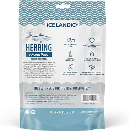 Icelandic+ Whole Fish Herring - 3Oz Wild-Caught Air-Dried Dog Treats2