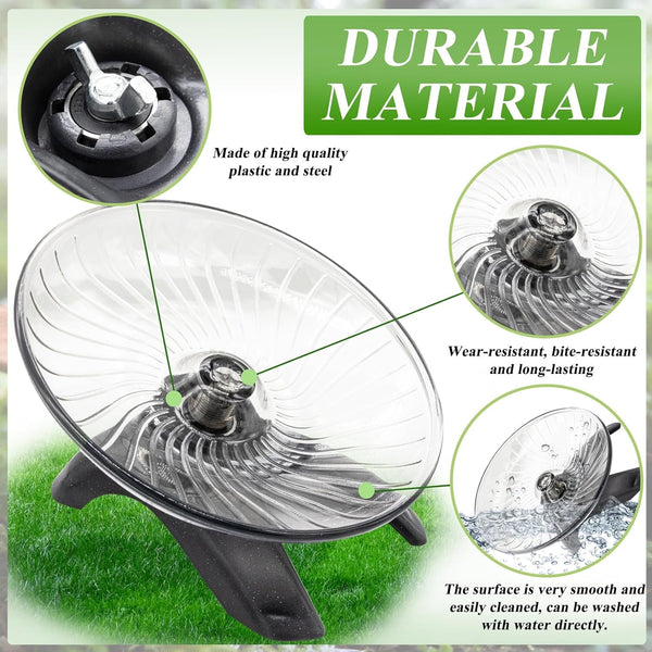 Hermit Crab Exercise Wheel - Silent Running Wheel for Crab Tank Accessories - Small Animal Wheel for Hamster Gerbils Hedgehogs3