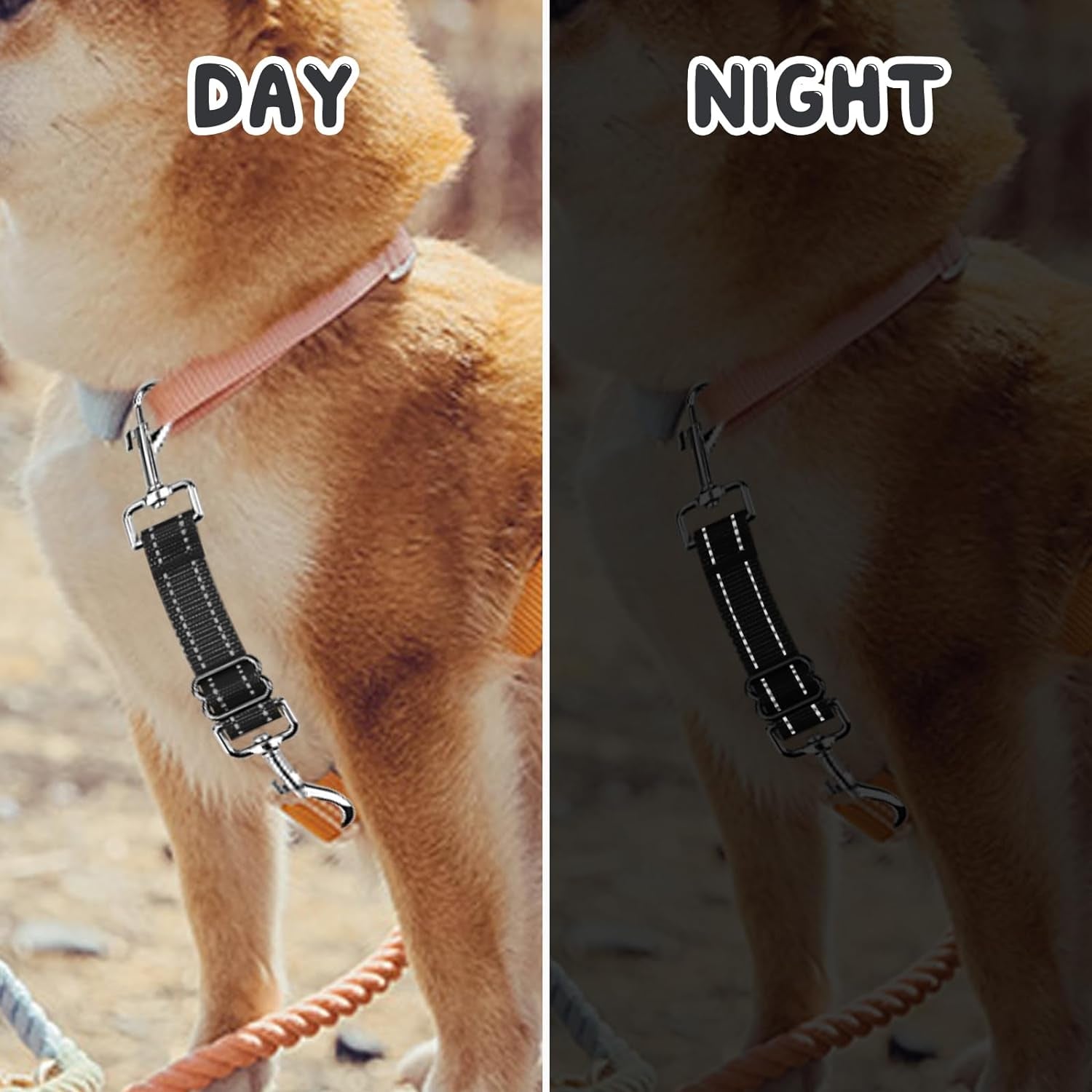 yuepet-dog-safety-collar-clips-2-pack-adjustable-prong-backup-clips-reflective-double-ended-backup-clasp-leash-connector-for-dog-harness-to-collar-safety-clipgrey-black-prong-collar-backup-double-ended-clips-harness-to-collar-connector-reflective-strap-7-8-2-in-adjustable-length-2-pack