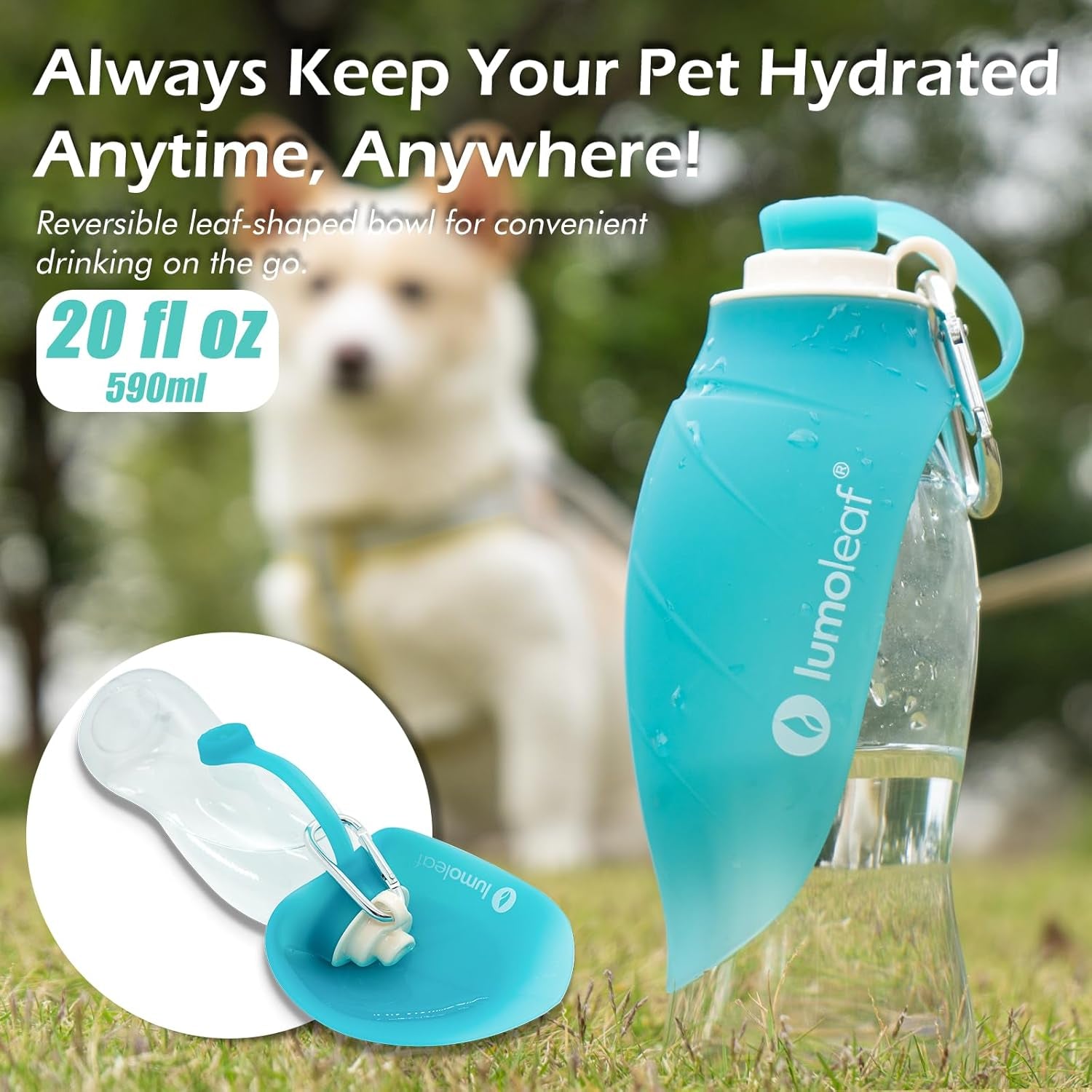 lumoleaf-dog-water-bottle-for-walking-portable-pet-water-dispenser-with-foldable-leaf-bowl-lightweight-travel-bottle-for-small-medium-dogs-20-fl-oz